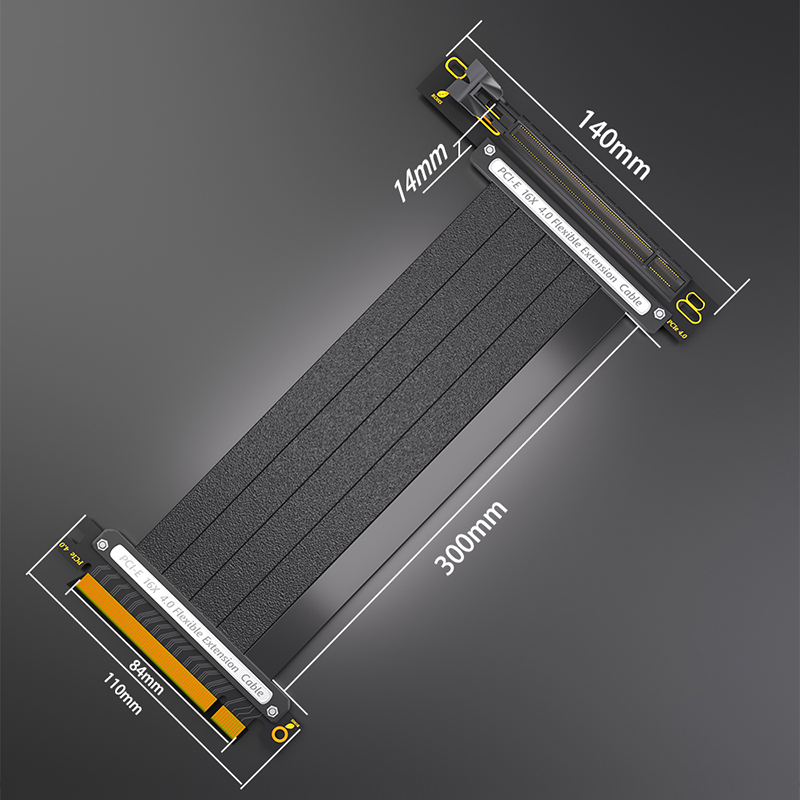 Pcie 4.0 X16 Riser Cable 90 Degree - 90Degree PCI-E X16 4.0 Flexible Cable