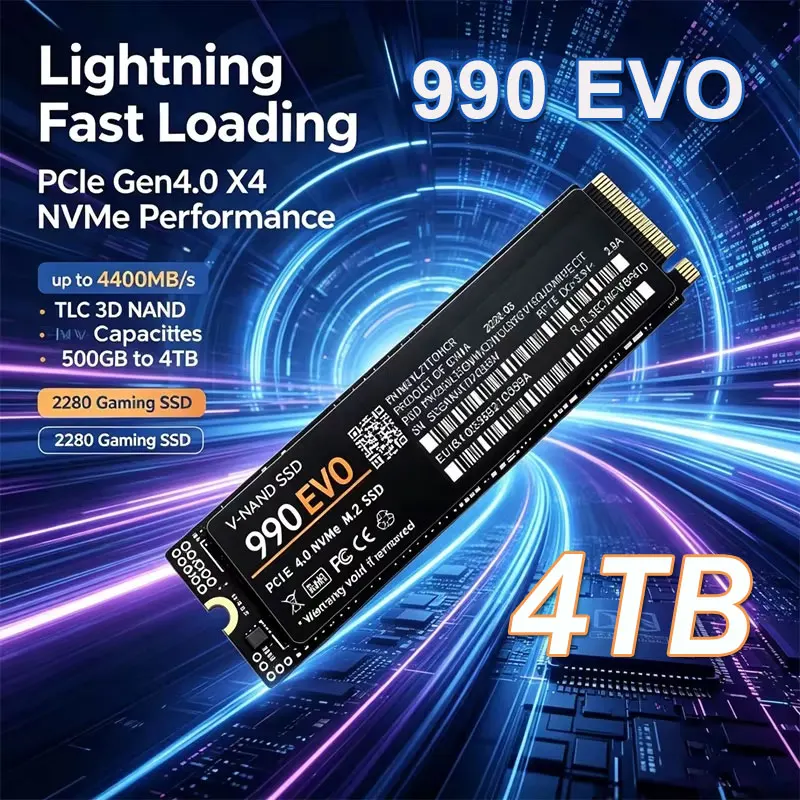 Gaming M.2 NVMe SSD 990 EVO PC - огляд і ціна M.2 Nvme 4Tb Pcie 4.0 Ssd