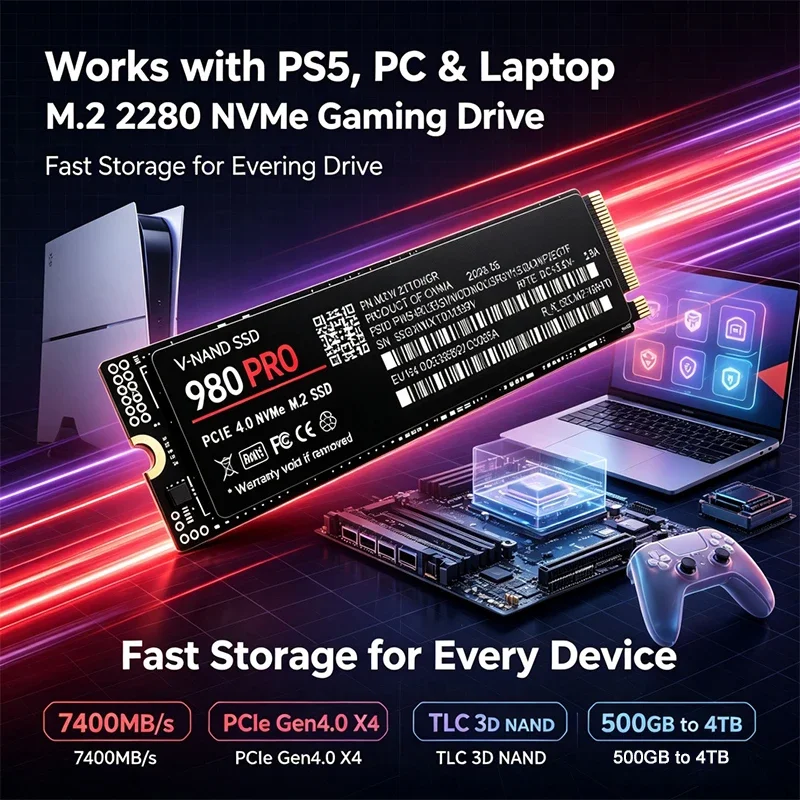 Gaming M.2 NVMe SSD 980 PRO PC - огляд і ціна M.2 Nvme 4Tb Pcie 4.0 Ssd